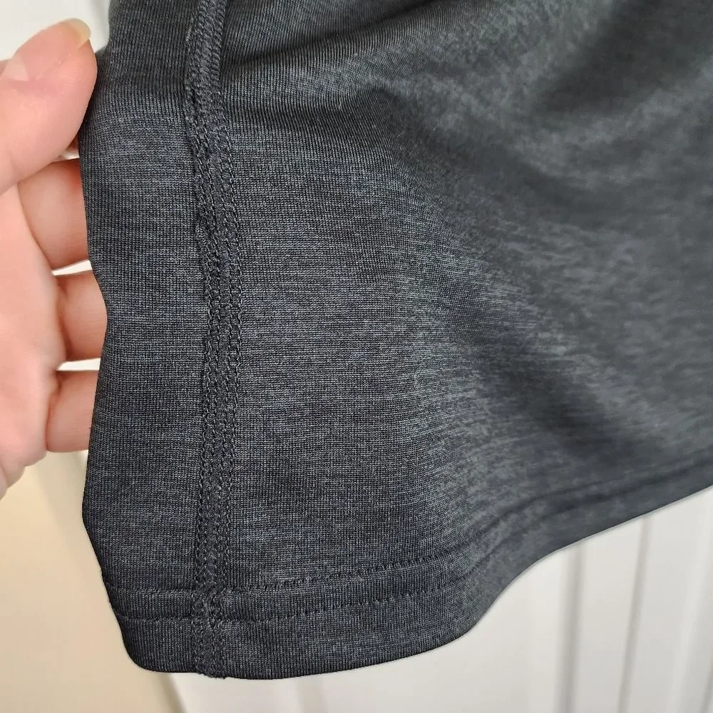 Tek Gear DryTek Men Top Running Shirt 1/4 Zip Pullover Charcoal  Mockneck Size S - Picture 10 of 14